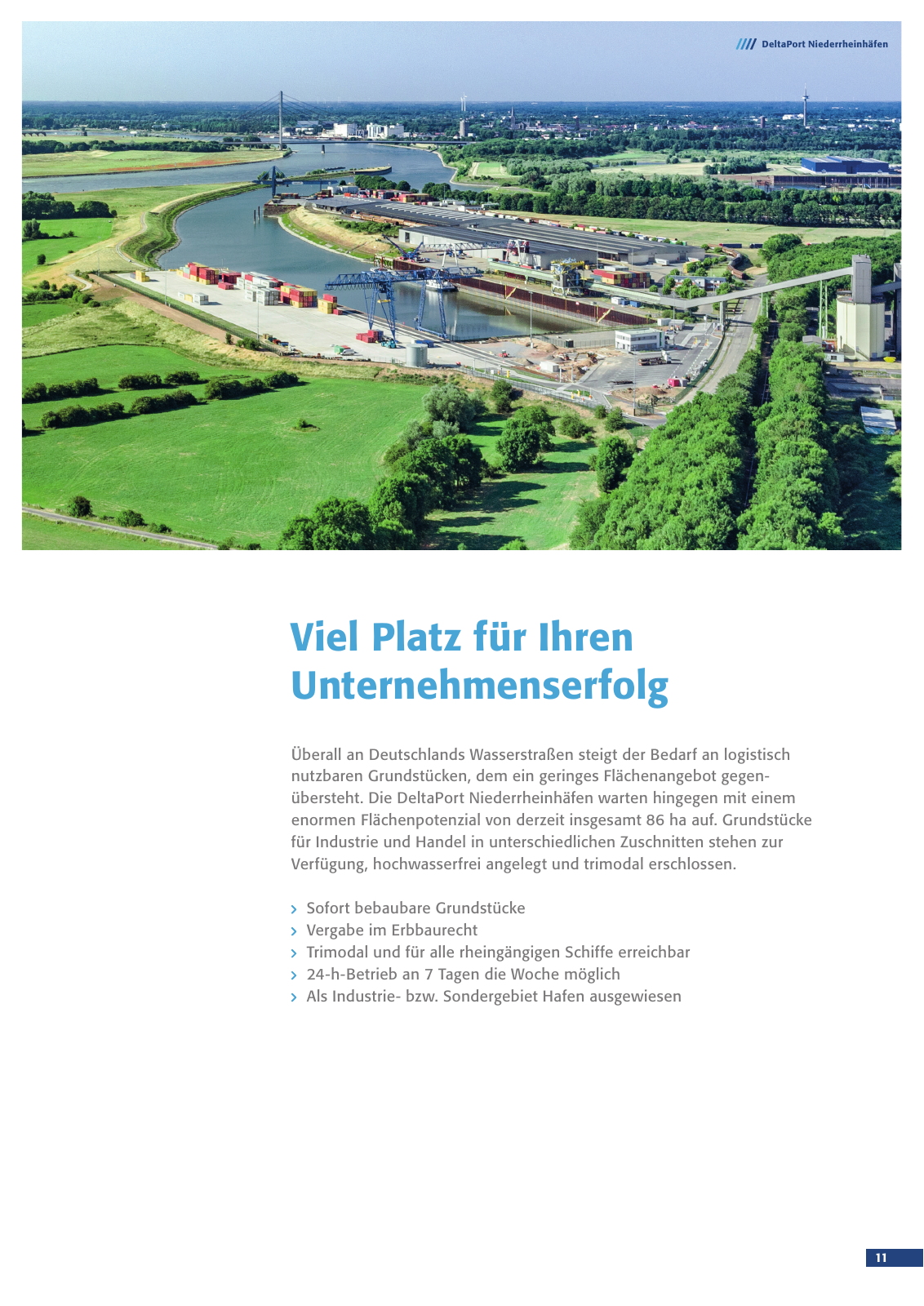Vorschau Deltaport Niederrheinhäfen Image, deutsch Seite 11